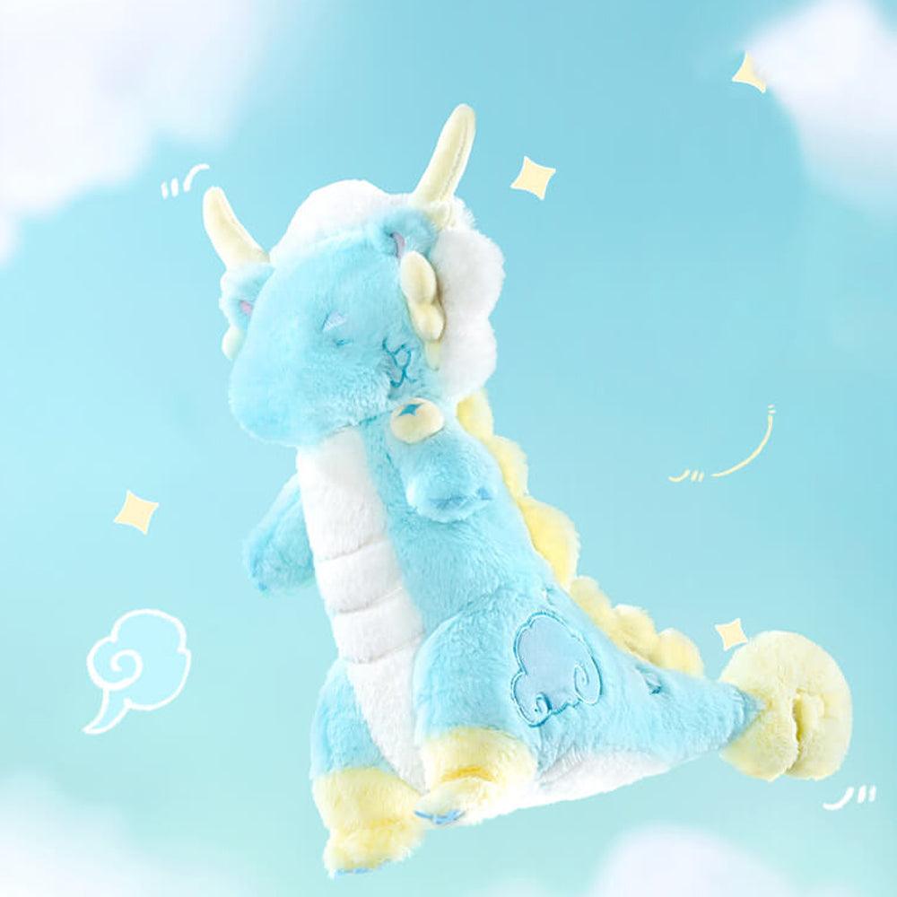 Sitting Chinese Blue Dragon Stuffed Animal Plush Toy - AOSKID