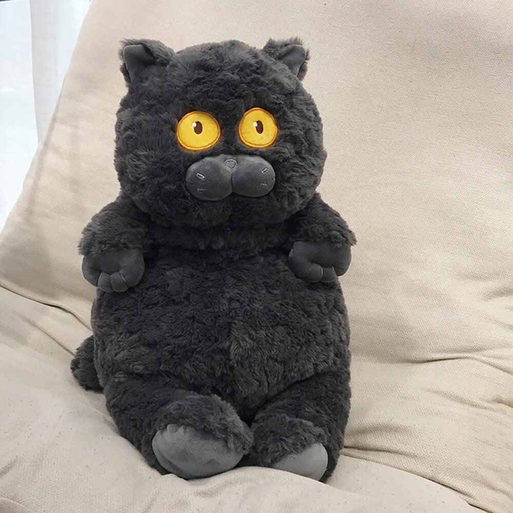 Stupid Cat Stuffed Animal Plush Toy, Black Cat Plushies - AOSKID
