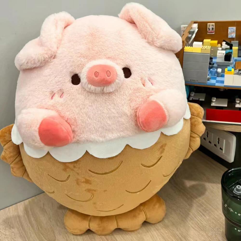 Adorable Taiyaki Pig Stuffed Animal Plush Toy, Mixed Plushies - AOSKID