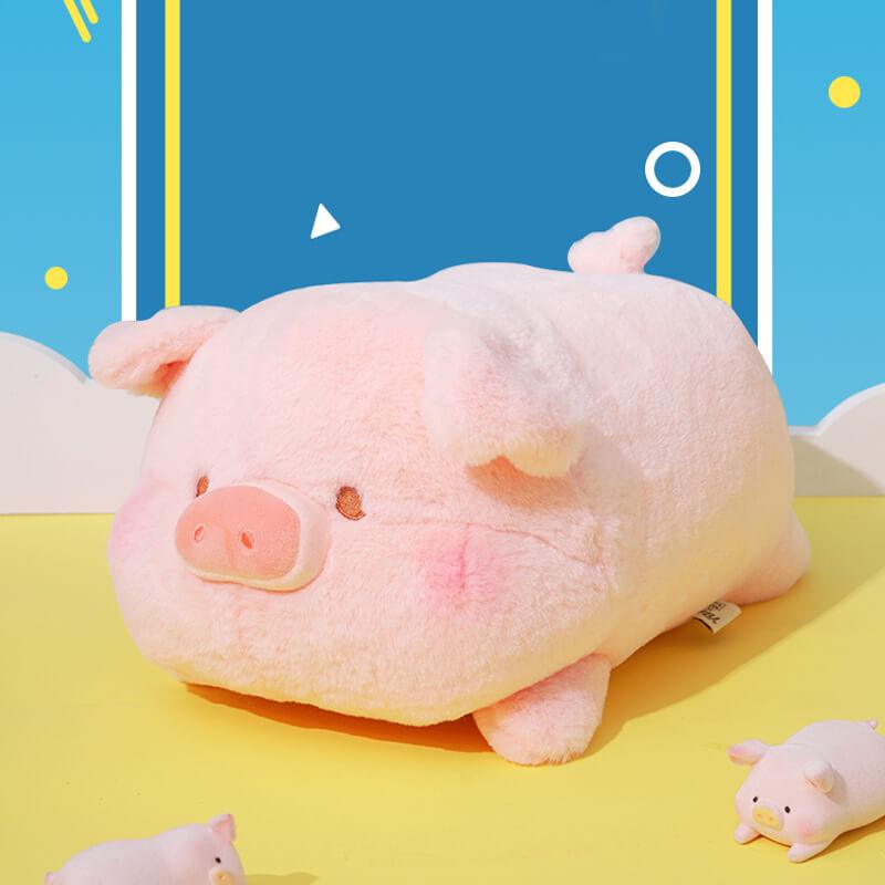 Soft Lie Down Pig Hugging Pillow, Stuffed Animal Plush Toy - AOSKID