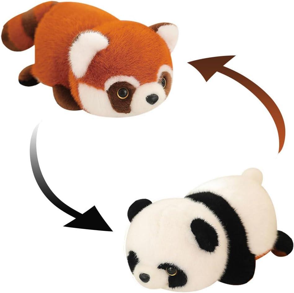 2 in 1 Stuffed Red Panda and Panda Plush Toy - AOSKID