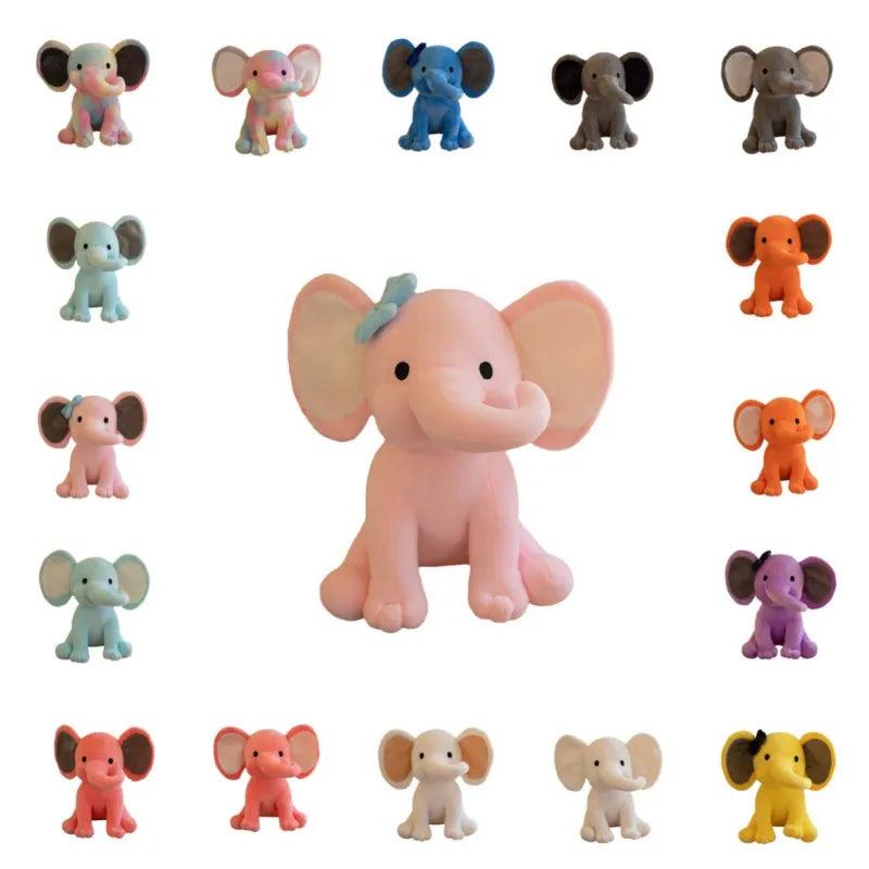 6 Pcs Elephant Stuffed Animals 9.8 Inches Soft Plush Toys Birthday gift - AOSKID