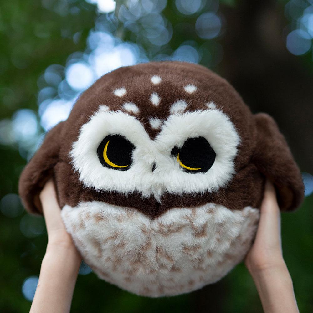 Chubby Northern Saw-Whet Owl Stuffed Animal Plush Toy - AOSKID
