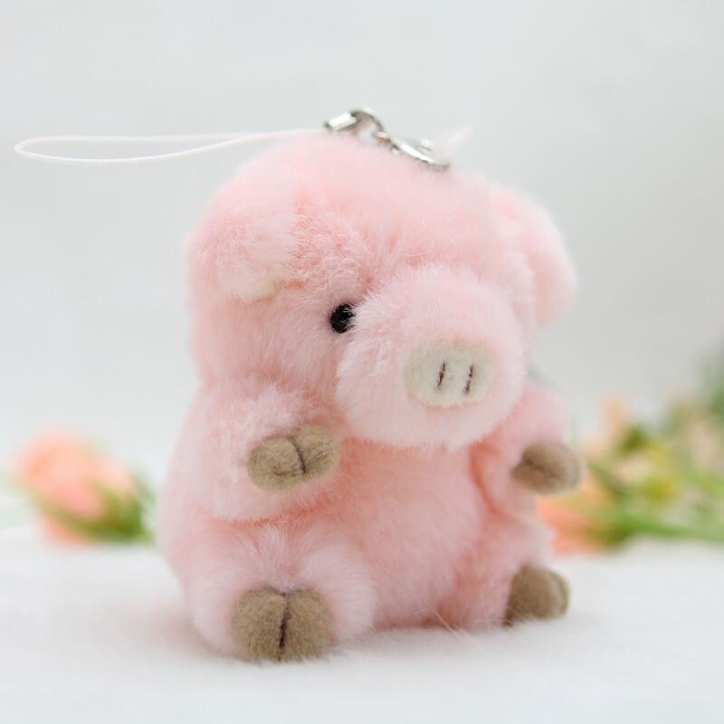 Baby Pig Plush Bag Charm Stuffed Animal Keychain - AOSKID