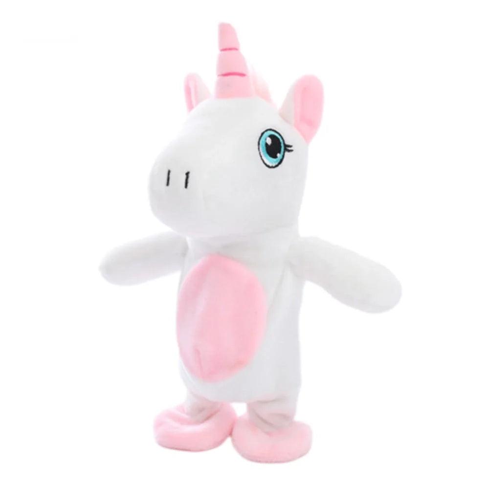 Talking Unicorn Stuffed Animal, Walking Sings and Repeats What You Say, 10 inches - AOSKID